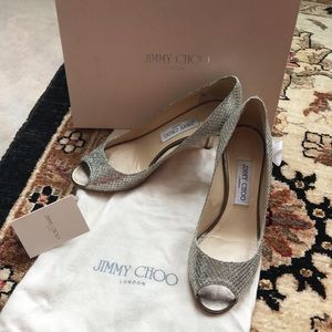 Jimmy Choo Isabel peep-toe evening pump